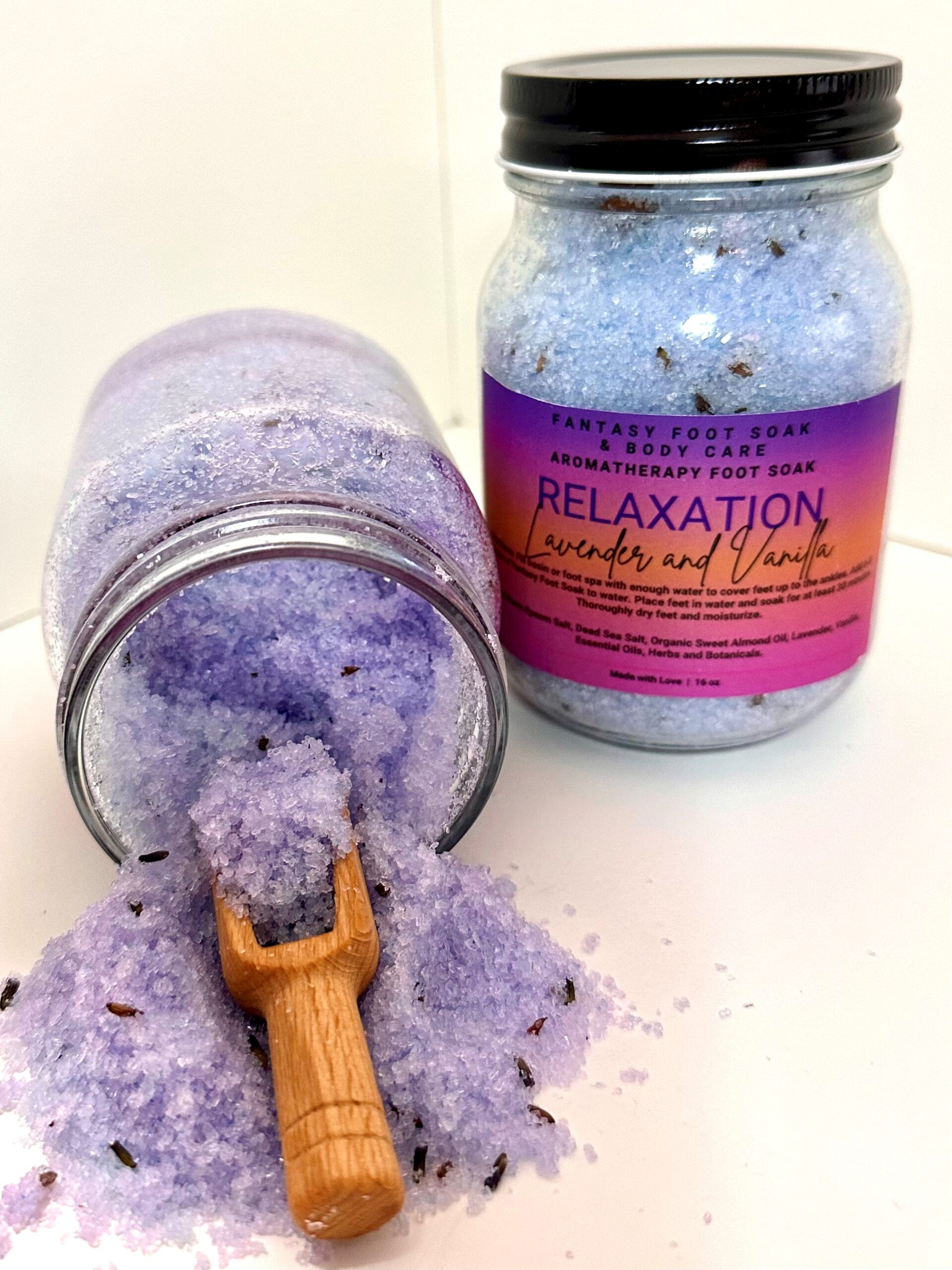 Aromatherapy Foot Soak blend Relaxing Lavender and Vanilla