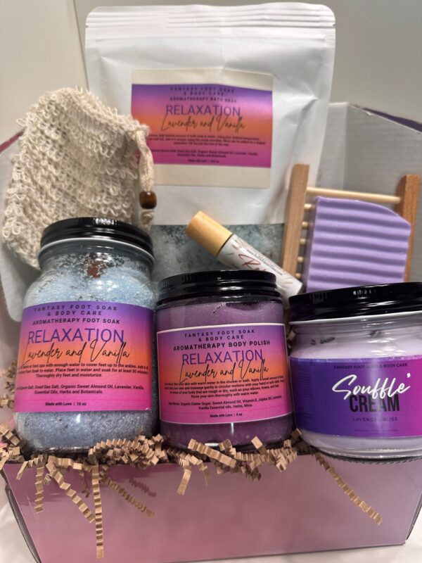 Fantasy Body Care Aromatherapy Relaxation Lavender & Vanilla Self-Care Gift Box